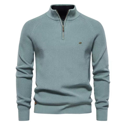 Premium Maglione Uomo con Collo Zip