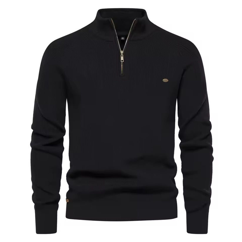 Premium Maglione Uomo con Collo Zip