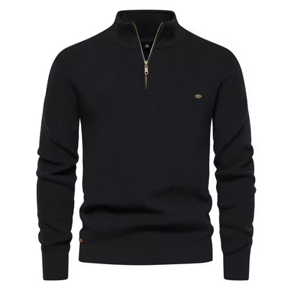 Premium Maglione Uomo con Collo Zip