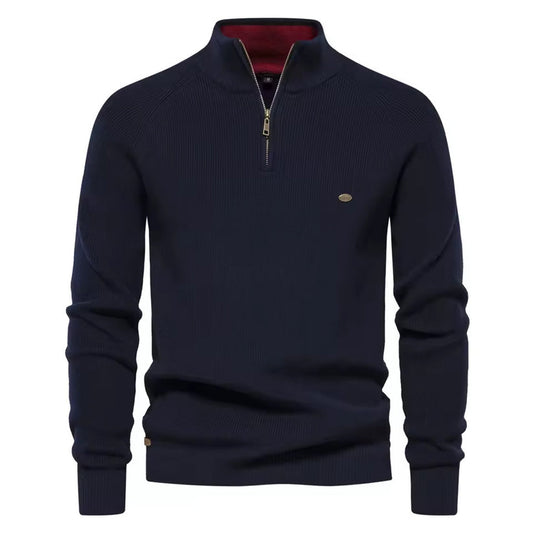 Premium Maglione Uomo con Collo Zip