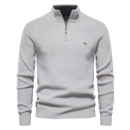 Premium Maglione Uomo con Collo Zip