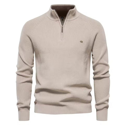 Premium Maglione Uomo con Collo Zip